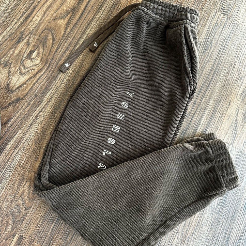 YoungLA Men’s Chocolate Ribbed Joggers